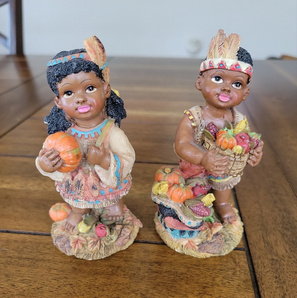 Cornerstone Creations Thanksgiving Indian Boy and Girl Set